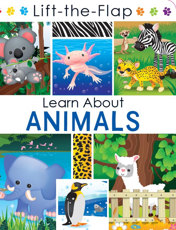 Lift-the-Flap Animal Learning Picture Book for Infants, Toddlers