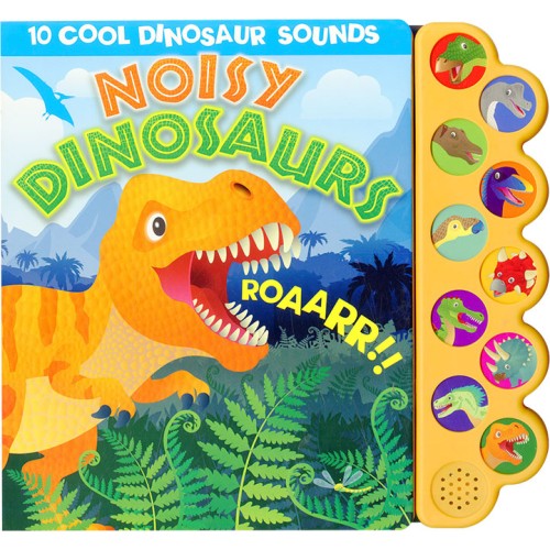 Noisy Dinosaurs Sound Book with 10 Cool Dinosaur Sounds for Kids Interactive Pressable Buttons Vibrant Illustrations Fun Facts Educational Entertaining - Adventure
