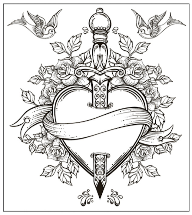 Creative Pages Tattoos Coloring Book