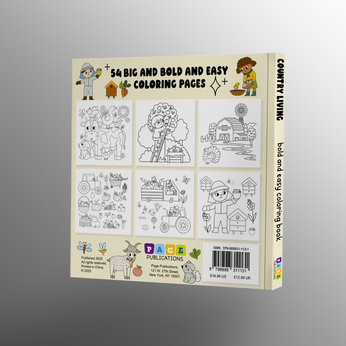 Country Life Bold & Easy Coloring Book