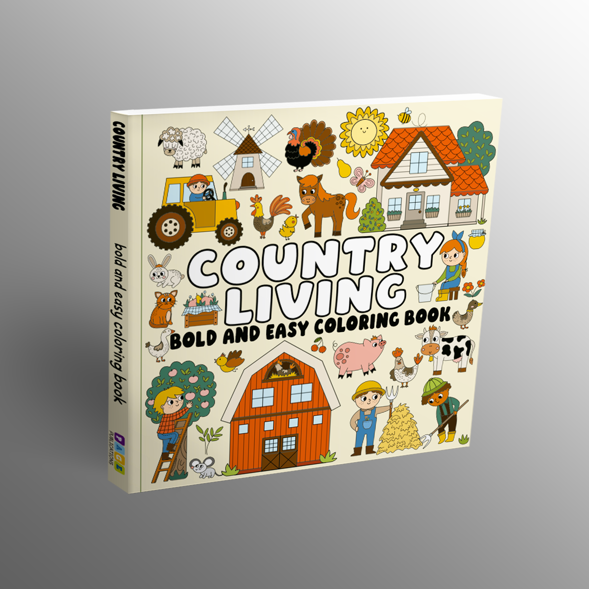 Country Life Bold & Easy Coloring Book