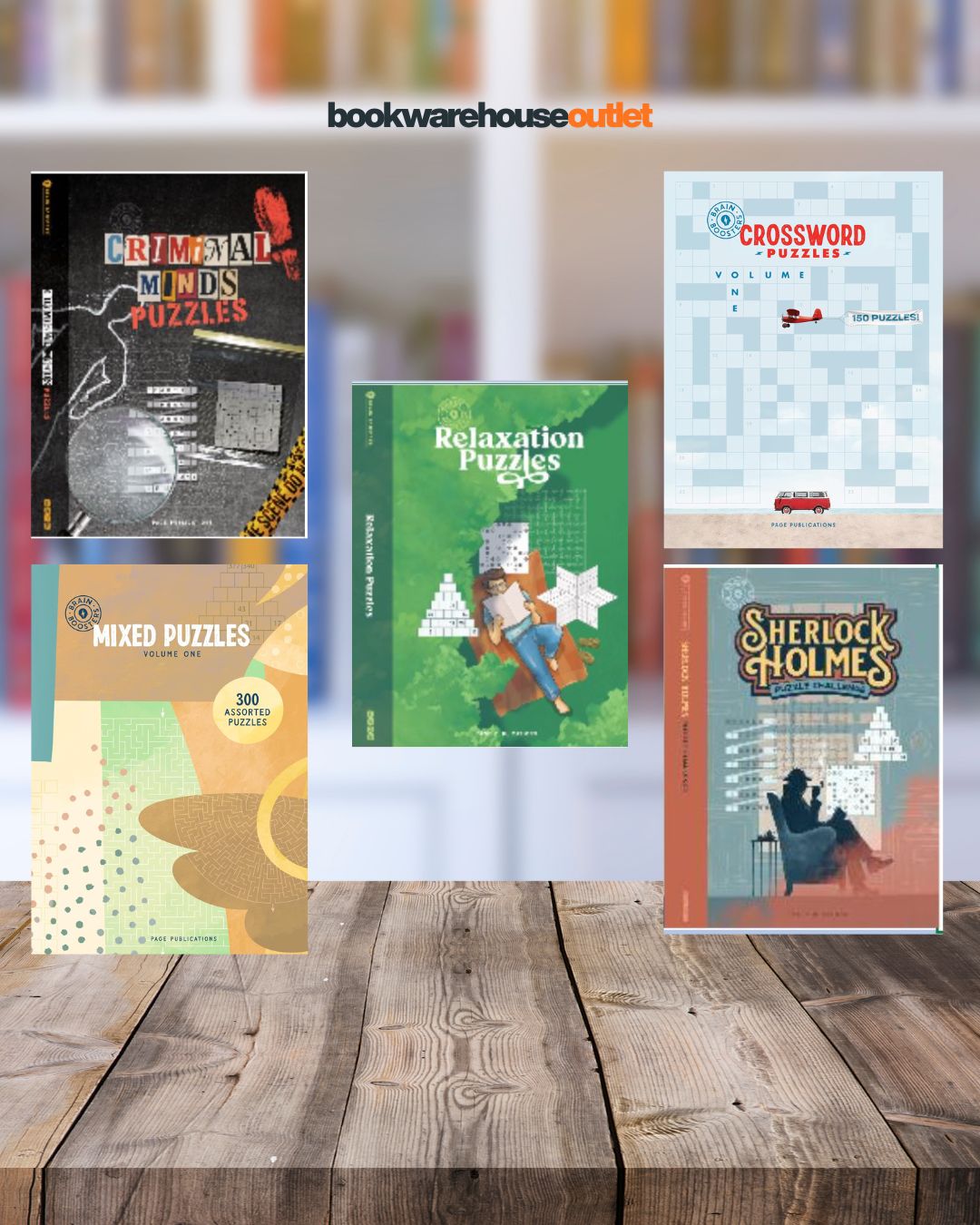 Brain Boosters Bundle 3 (5 Pack) - Crosswords, Puzzles, Wordsearch