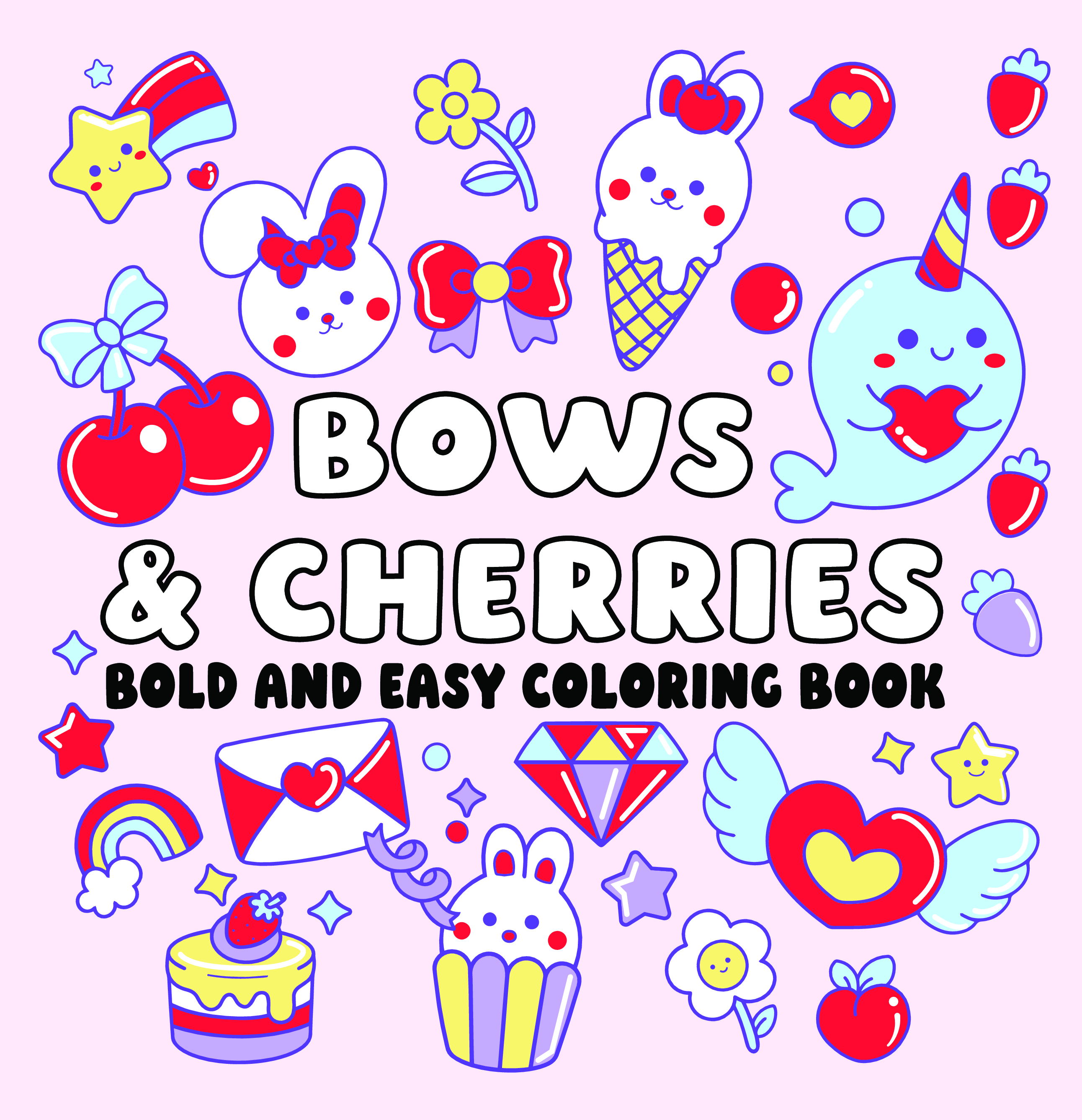 Bows and Cherries Bold and Easy Coloring Book