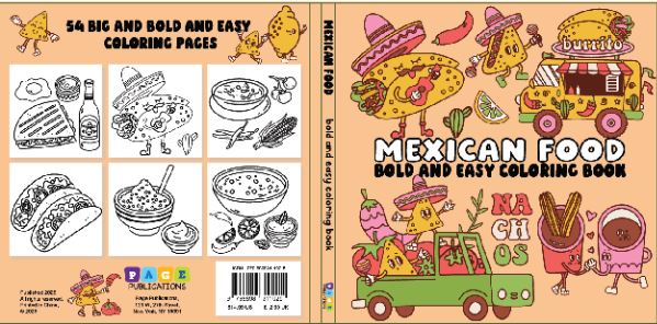 Mexican Food Bold and Easy Coloring Book