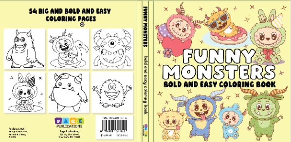 Funny Monsters Bold and Easy Coloring Book
