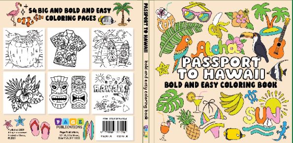 Passport to Hawaii Bold and Easy Coloring Book