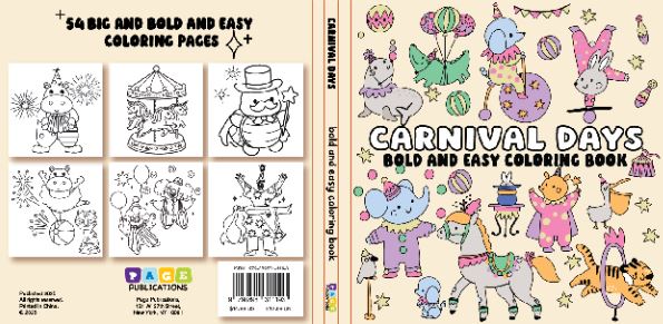 Carnival Days Bold and Easy Coloring Book