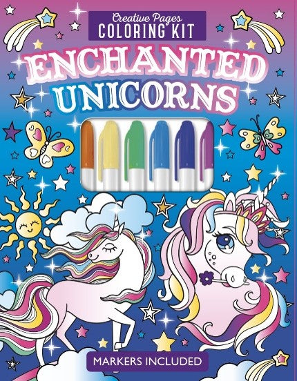 Enchanted Unicorns Creative Pages Coloring Kit