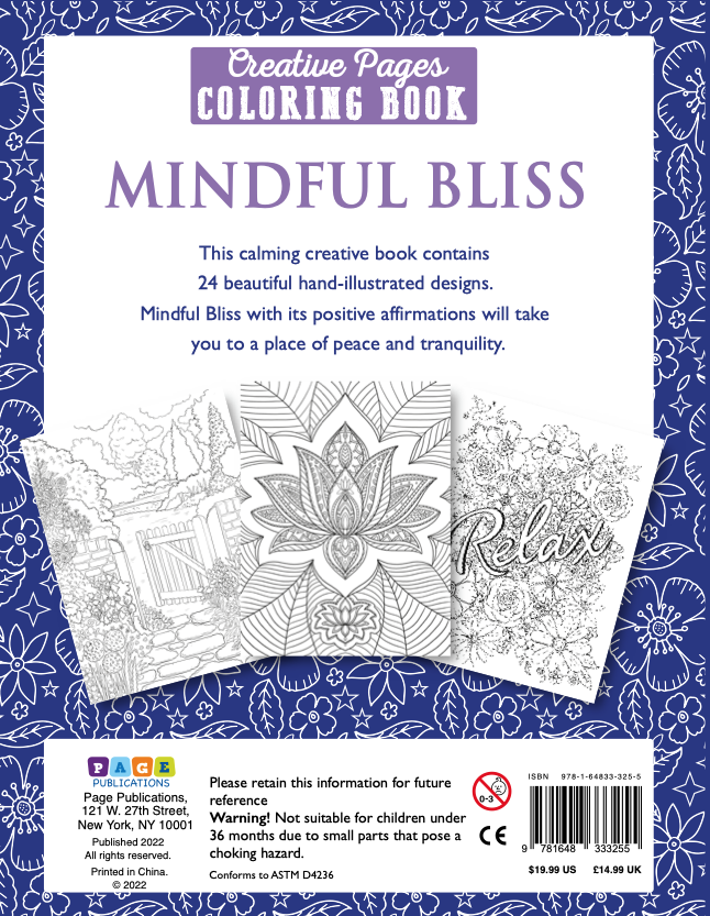 Creative Pages Coloring Book Mindful Bliss