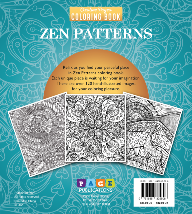 Creative Pages Zen Patterns Coloring Book