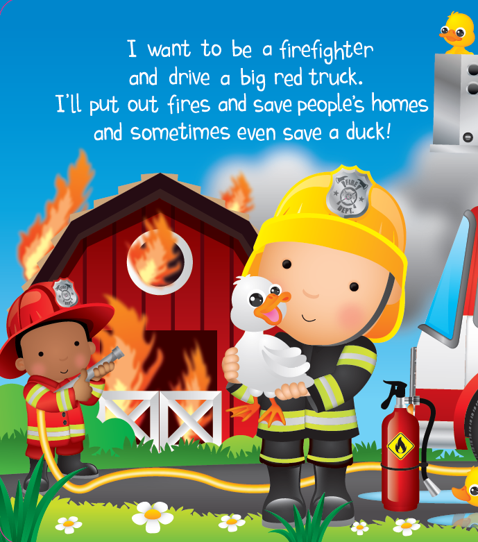 I Want To Be A Fire Fighter (Board Book)