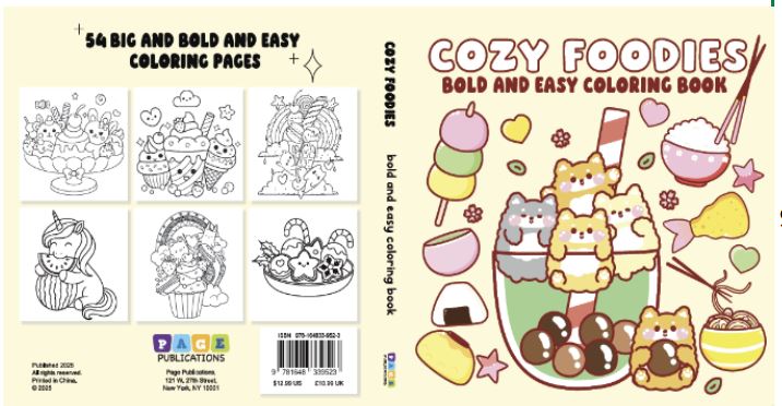 Cozy Foodies Bold and Easy Coloring Book