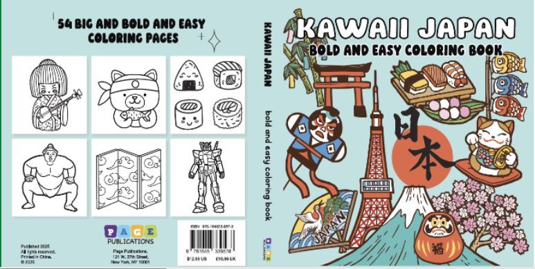 Kawaii Japan Bold and Easy Coloring Book