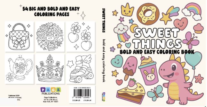 Sweet Things Bold and Easy Coloring Book