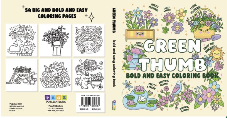 GREEN THUMB BOLD AND EASY COLORING BOOK