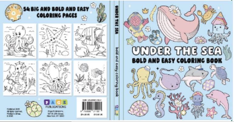 UNDER THE SEA BOLD AND EASY COLORING BOOK