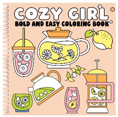 Cozy Girl Bold and Easy Coloring Book