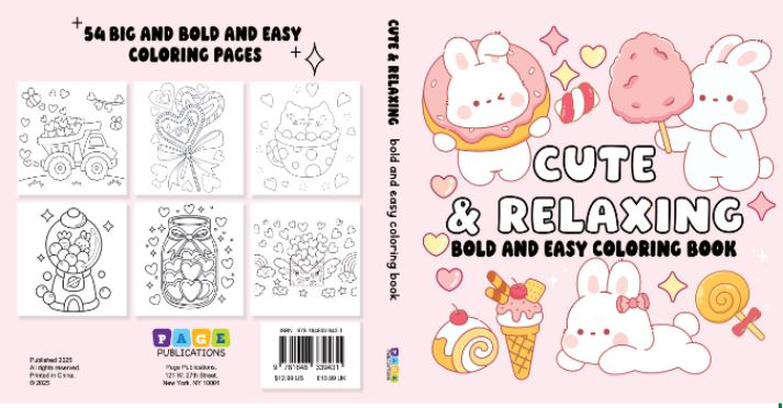 CUTE & RELAXING BOLD AND EASY COLORING BOOK