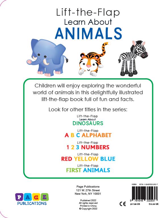 Lift-the-Flap Animal Learning Picture Book for Infants, Toddlers