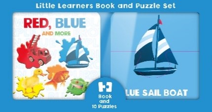 LITTLE LEARNERS BOOK & PUZZLES - RED, BLUE AND MORE