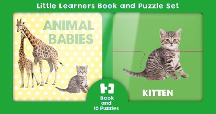 LITTLE LEARNERS BOOK & PUZZLES - ANIMAL BABIES