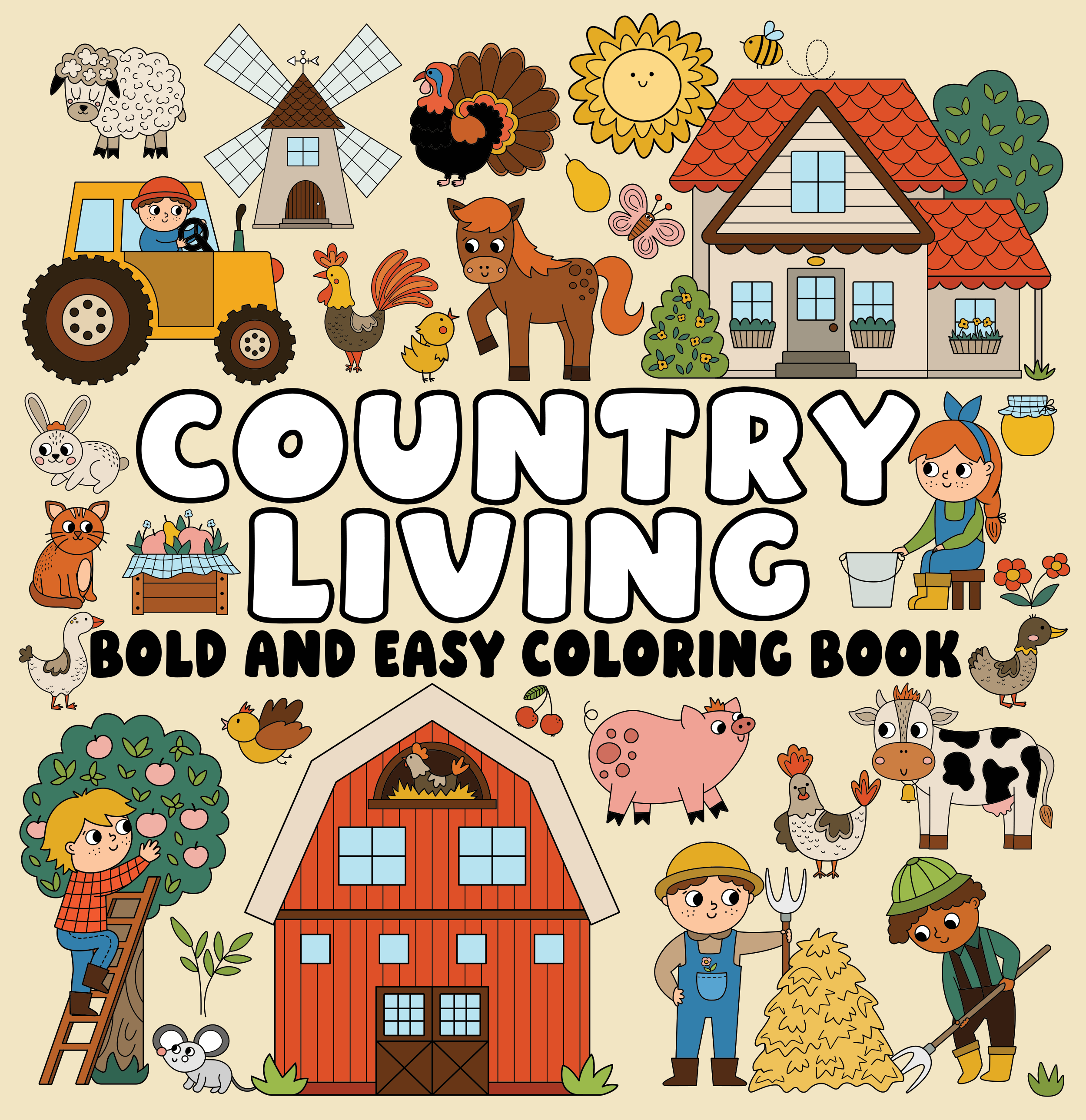 Country Life Bold & Easy Coloring Book