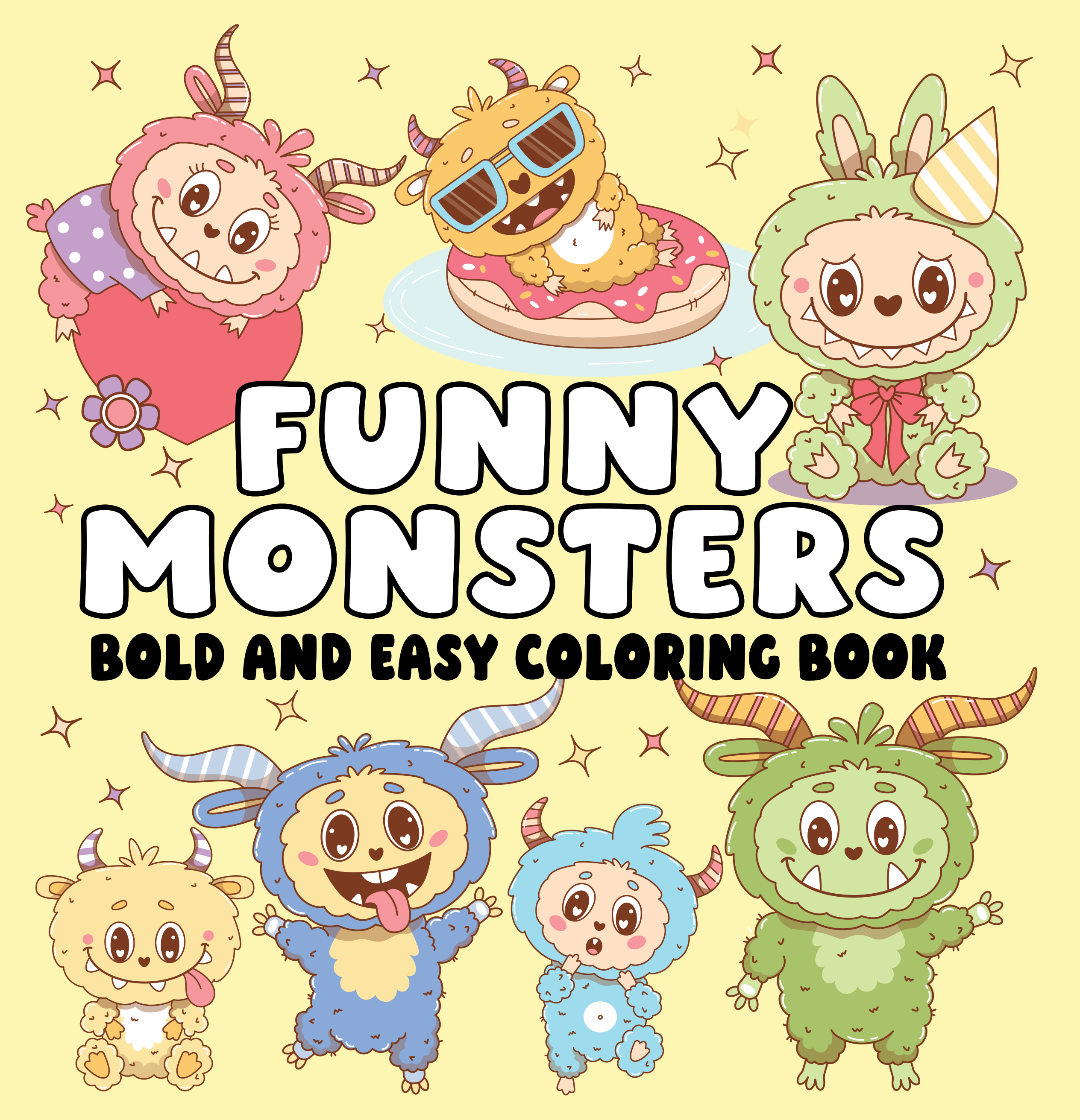 Funny Monsters Bold and Easy Coloring Book