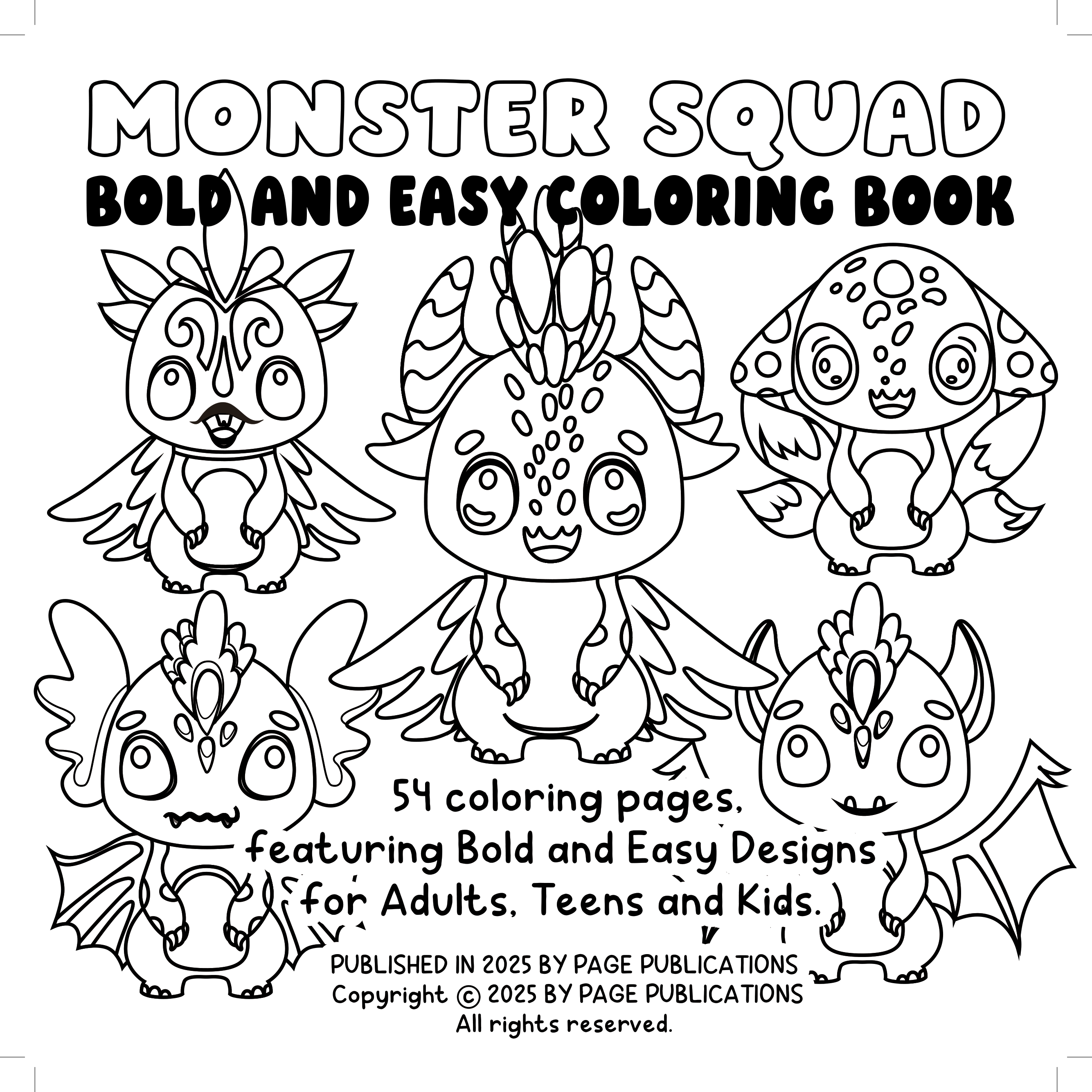 Monster Squad Bold and Easy Coloring Book