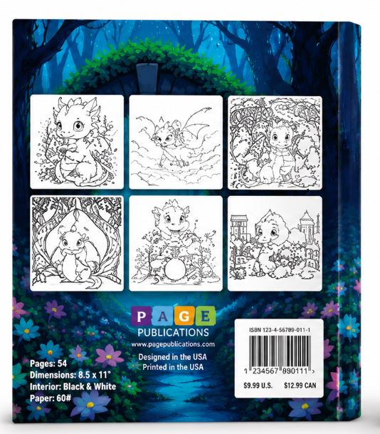 ADVENTURES WITH A MAGICAL DRAGON BOLD AND EASY COLORING BOOK