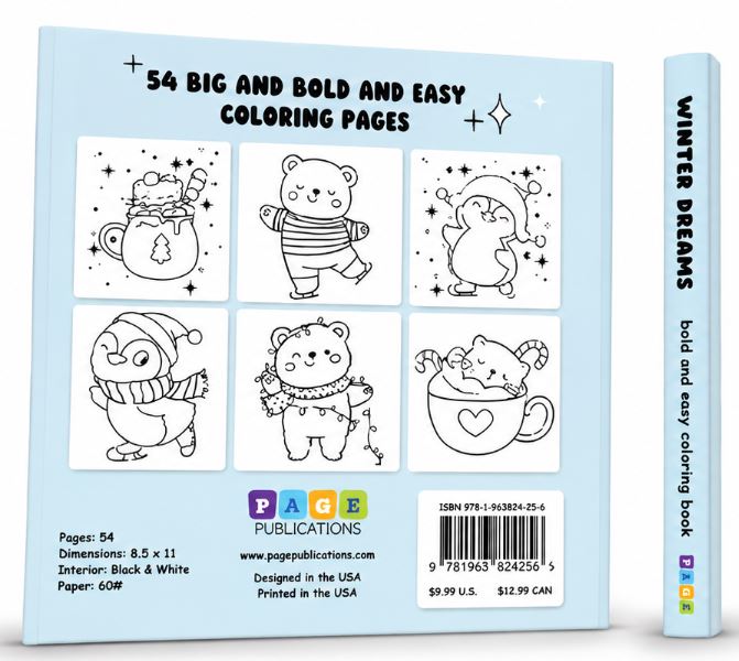 WINTER DREAMS BOLD AND EASY COLORING BOOK
