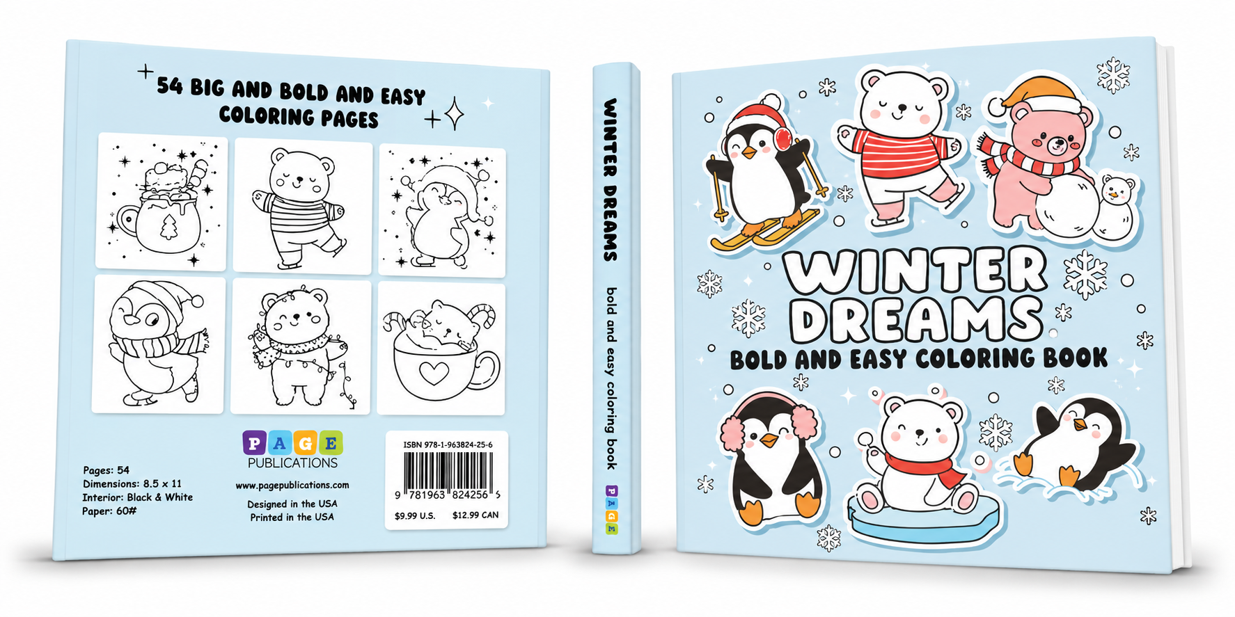WINTER DREAMS BOLD AND EASY COLORING BOOK