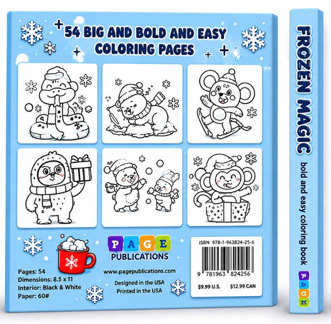 FROZEN MAGIC BOLD AND EASY COLORING BOOK