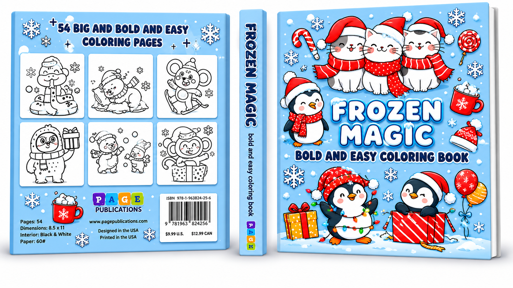 FROZEN MAGIC BOLD AND EASY COLORING BOOK
