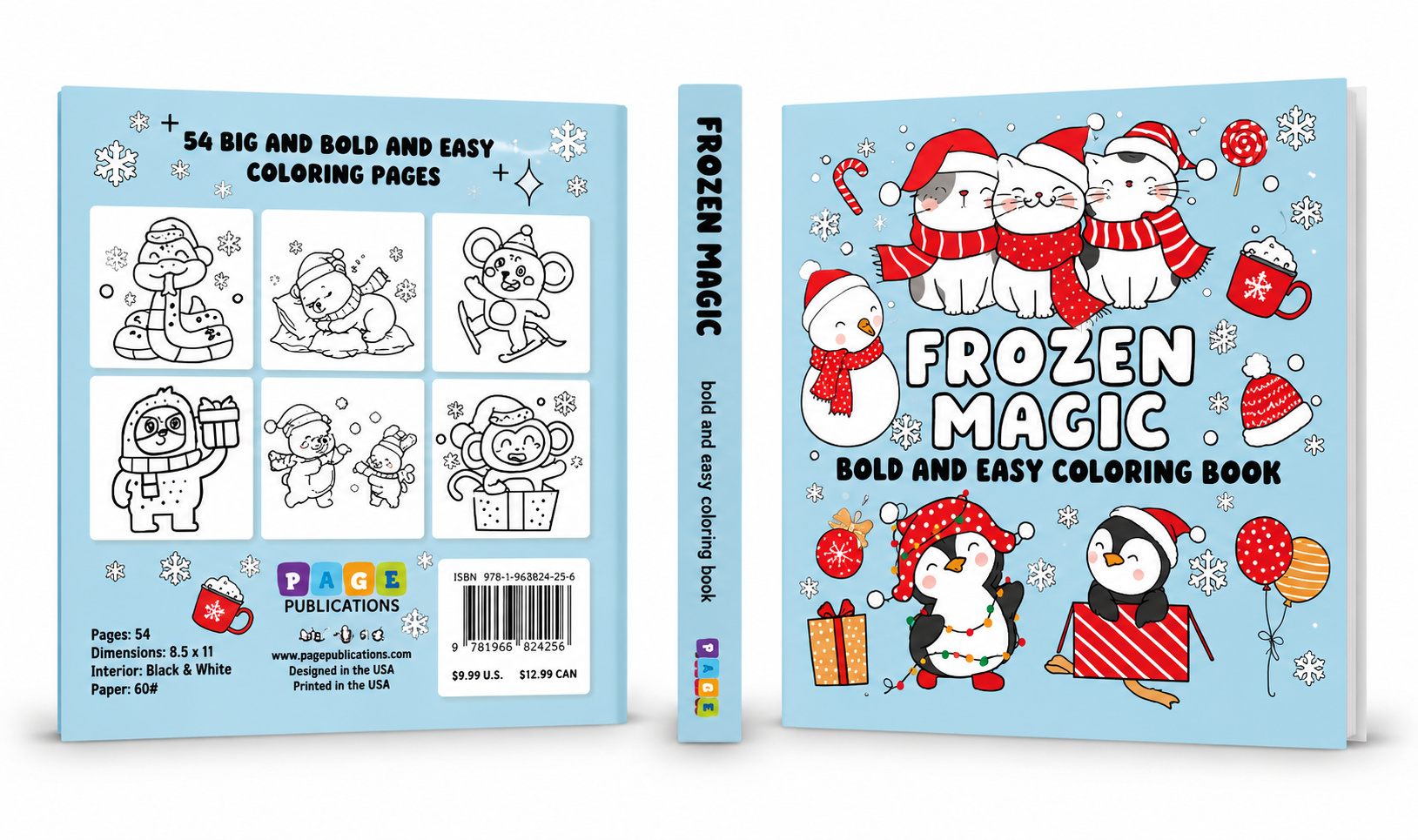FROZEN MAGIC BOLD AND EASY COLORING BOOK