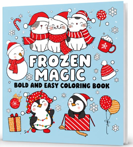 FROZEN MAGIC BOLD AND EASY COLORING BOOK
