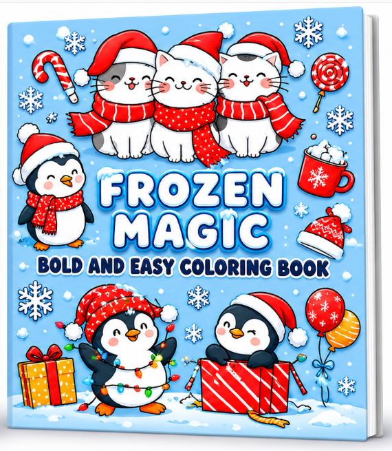 FROZEN MAGIC BOLD AND EASY COLORING BOOK