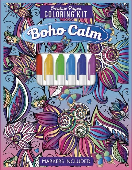 BOHO CALM CREATIVE PAGES COLORING KIT