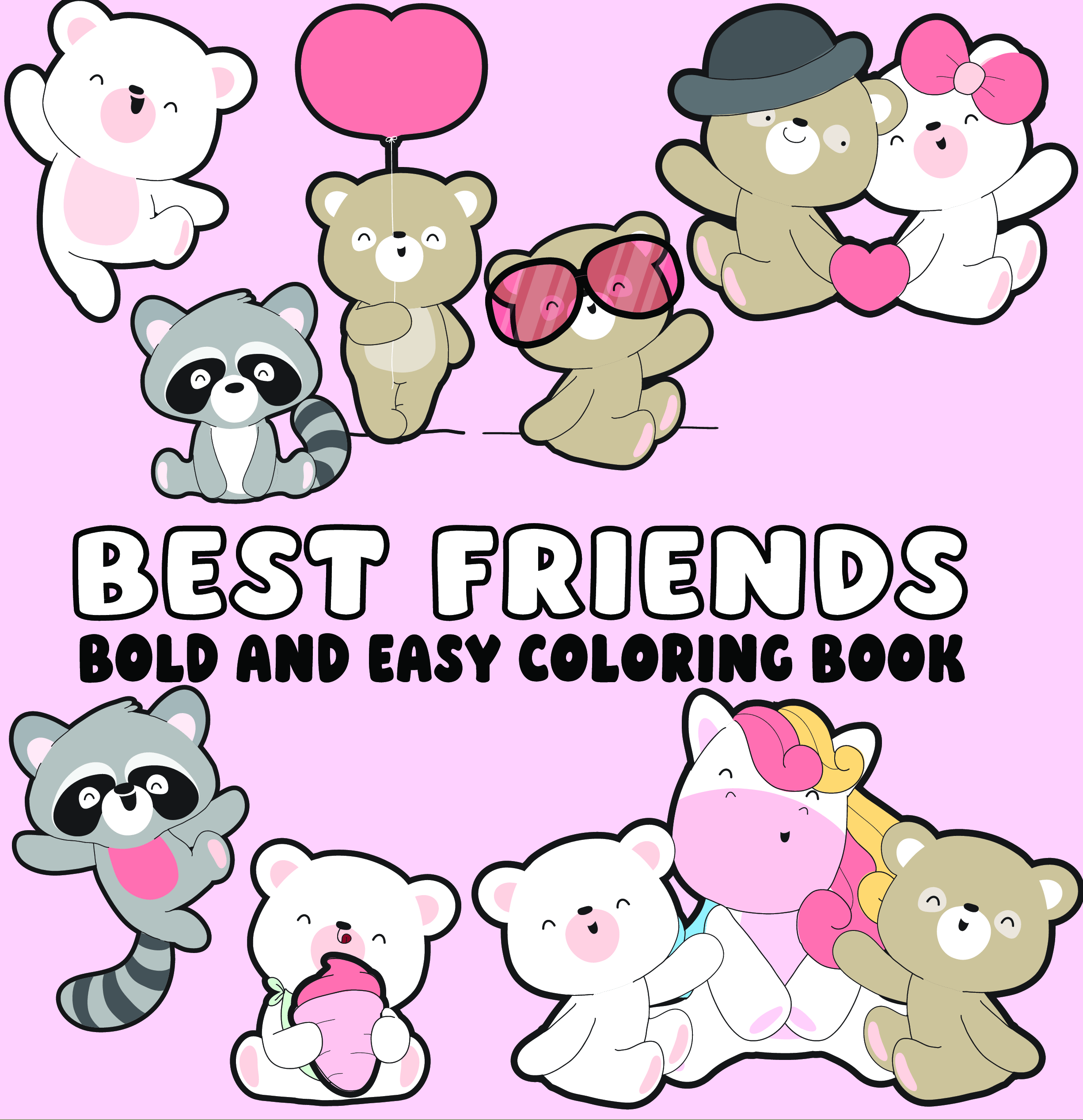 Best Friends Bold and Easy Coloring Book