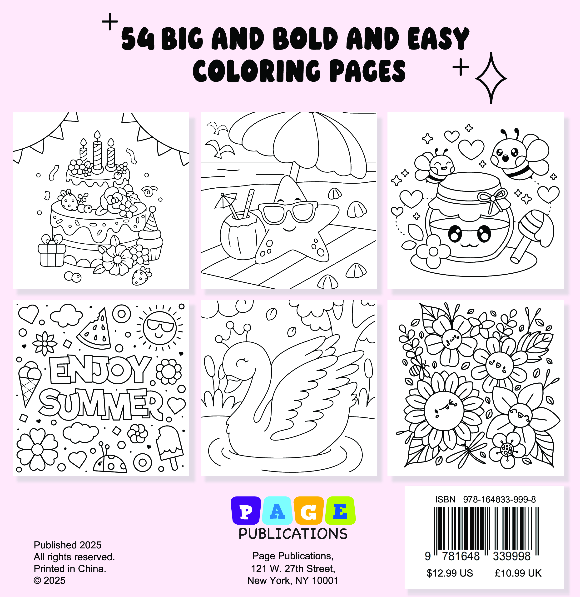 Happy Times Bold and Easy Coloring Book