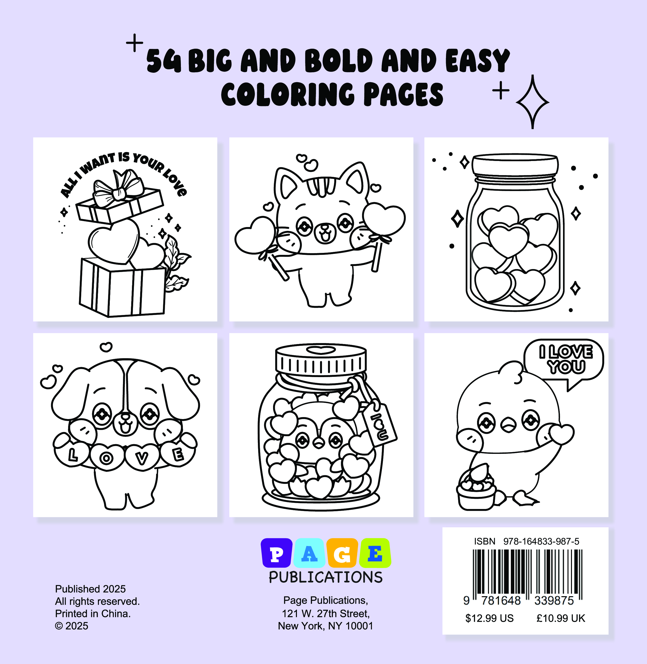Love is in the Air Bold and Easy Coloring Book