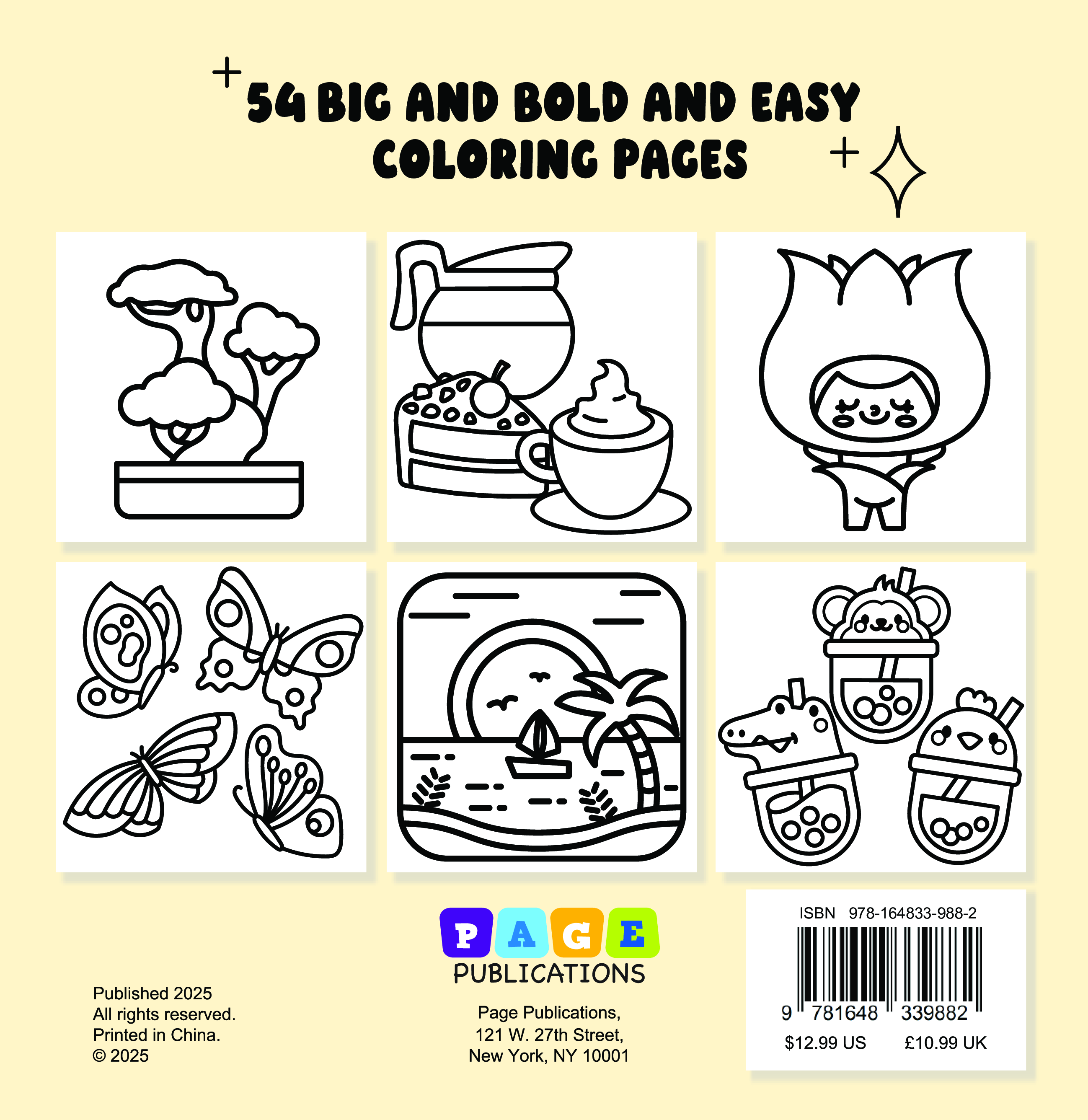 Stress Relief Bold and Easy Coloring Book