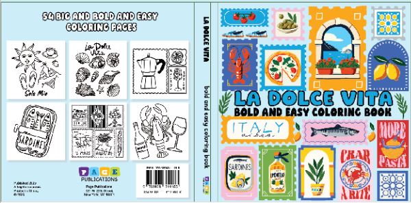 La Dolce Vita Bold and Easy Coloring Book