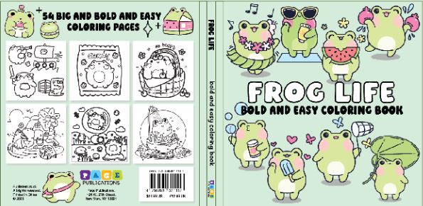 Frog Life Bold and Easy Coloring Book
