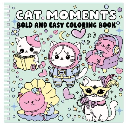 Cat Moments Bold and Easy Coloring Book
