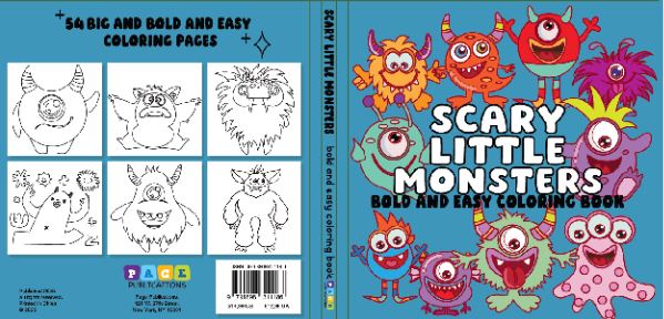 Scary Little Monsters Bold and Easy Coloring Book
