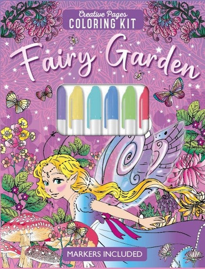 FAIRY GARDEN CREATIVE PAGES COLORING KIT