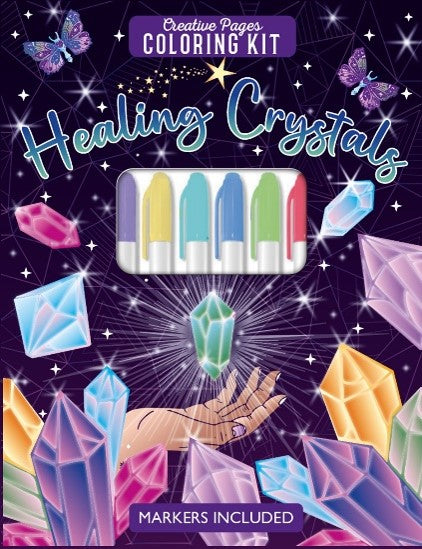 HEALING CRYSTALS CREATIVE PAGES COLORING KIT