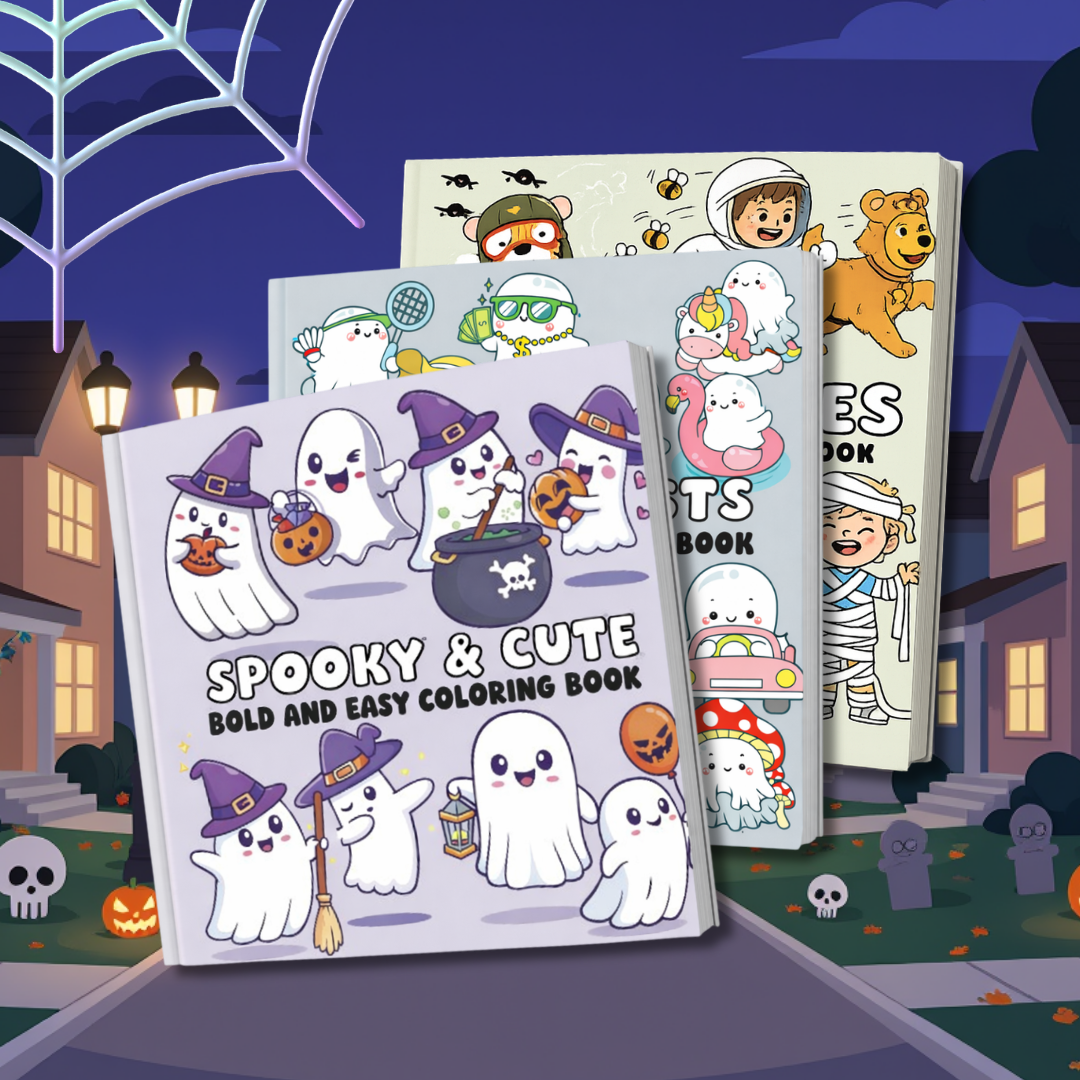 HALLOWEEN FUN BOLD & EASY (3 COLORING BOOKS BUNDLE)
