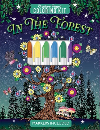 IN THE FOREST CREATIVE PAGES COLORING KIT