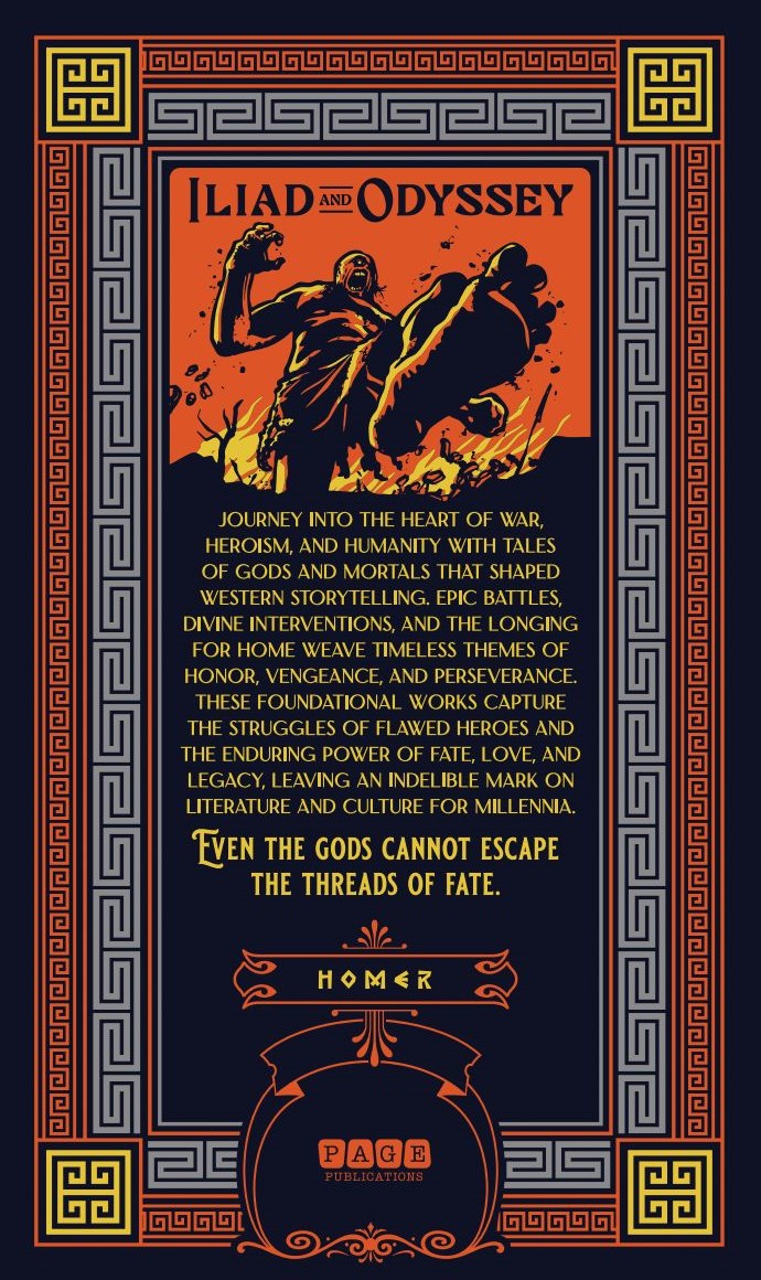 thumbnail image 2 of The Illustrated Iliad & Odyssey By Homer | 2-Book Hardcover Deluxe Set 2 of 2